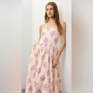 Jason Wu Floral Cotton Midi Dress Size 8